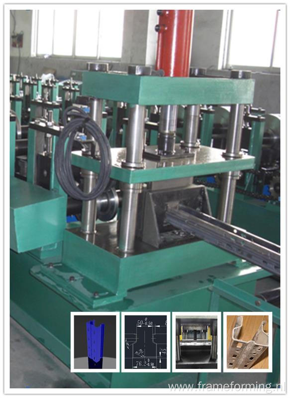 Storage rack upright shelf frame roll forming machine