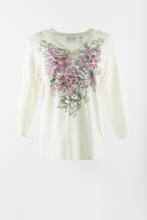 Long sleeve print with patched T-shirts