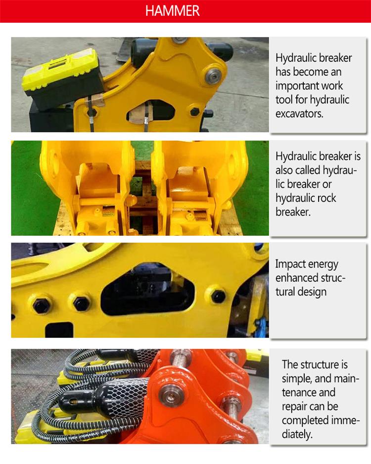 Excavator hydraulic hammer side type hydraulic breaker mini excavator jack hammer provide a variety of specifications and models