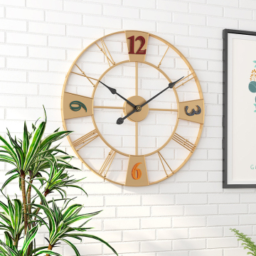 Modern Metal Art Decorative Quartz Clocks - Large Size Wall Clocks for Living Room