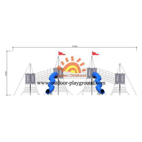 HPL Multifunktionspark Spielzeug Spielplatz Mit Spiralrutsche