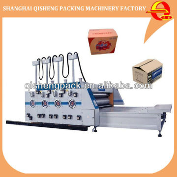 Semi automatic carton box printing slotting machine line