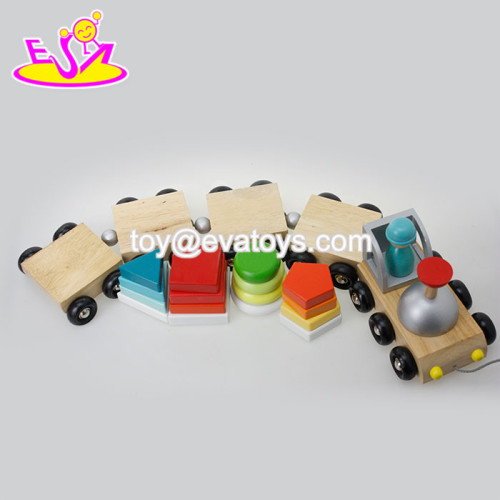 wooden stacking blocks train toy W04A270