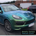 Metallic Fantasy Peacock Green Car Vinyl Wrap