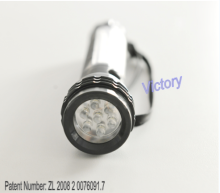 Aluminum alloy 7 LED Solar Flashlight