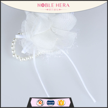 High Quality Beaded Hair Accessories Fabric Flower Hair Clips 358A07FH