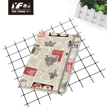 Custom retro magazine style stationery notebook with elastic strap diary