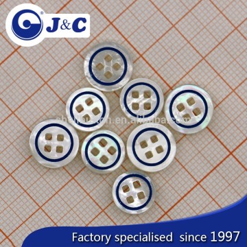 custom carving natural white MOP shell button with Dying