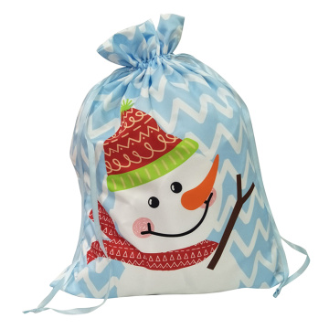 Christmas sack with christmas snowman pattern