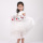 new design Jingling Bell printed high low dress baby girl dress