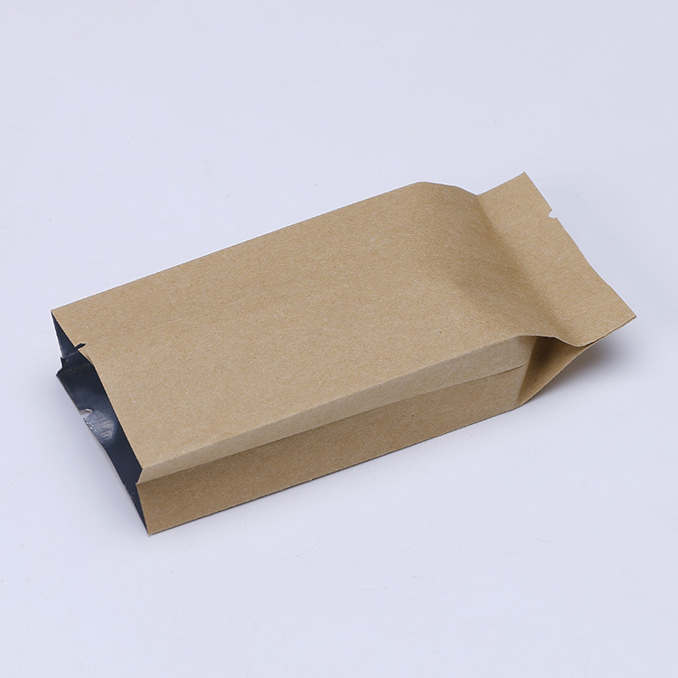 Custom Aluminum Foil Kraft Paper Food Mooncake Tea Four-side Sealing Paper Bag