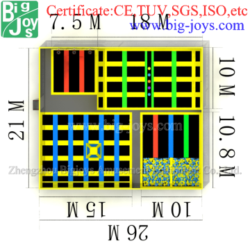 Professional Commercial trampoline with dodge ball