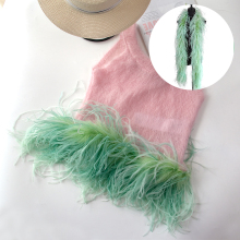 Fluffy Ostrich Feather Cape, Boa Garment Accessories & Feather Fabric Boas
