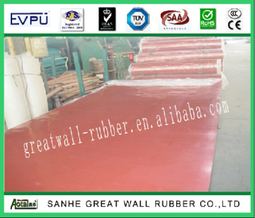 Great Wall High quality Good wear resistance red Natural rubber sheet/red rubber lining/red rubber sheet