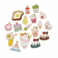 Aleación Artificial Food Cake Lollipop Charms Taza de jugo de esmalte metálico Decoración de bricolaje para llaveros hechos a mano Bolsos Joyas de adorno