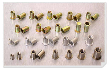 Knurled countersunk head blind rivet nuts