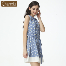 Qianxiu Chinese Supplier Girls Sleepwear Cotton Dressing Gown