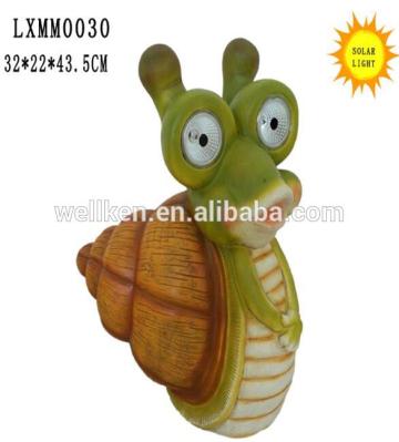 polyresin snail solar lights