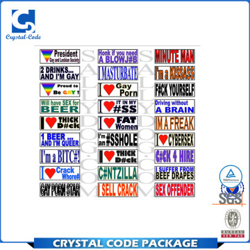 High Quality Adhesive  bumper sticker