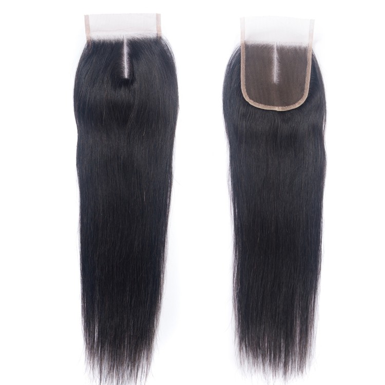 Usexy 10A Grade Cuticle Aligned Hair Weave Virgin Hair Silk Base Closure Raw Indian Hair Straight Lace Closure