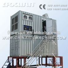 Containerized flake ice machine+containerized ice storage + ice delivery/ice conveyor