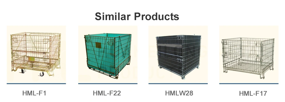 Material Handling Warehouse Welded Foldable Steel Wire Cage for Storage