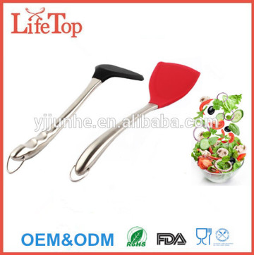 Heat Resistant Large Stainless Steel Handle Silicone Turner Egg Turner