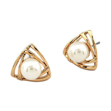 2012 Best Seller Gold Luxurious Matte Pearl New Design Fashion Elegant Earring