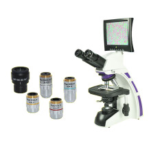 8 Inch Color LCD Screen Optical Trinocular Biological Microscope
