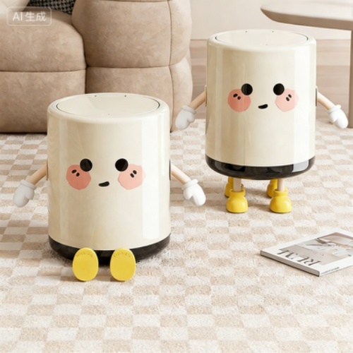 Modern High-Quality Plastic Waste Bin for Bedroom Living Room