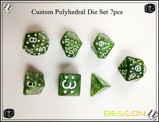 Custom Polyhedral Die Set 7pcs Custom Polyhedral Die Set 7pcs