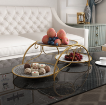 Flat three-tiered fruit basket