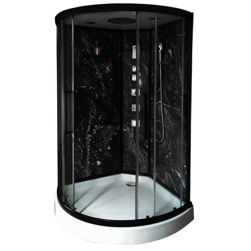 Chrome Shower Enclosures Steam Cabin Shower with Massage Jets