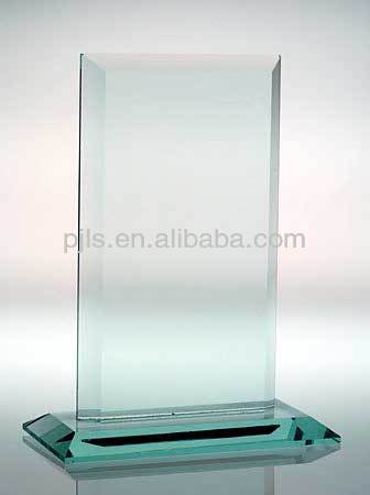 Hotsale Glass Trophy, glass trophy for square shape