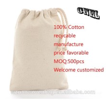 customized cotton drawstring gift bag