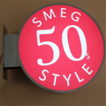 round light box arts sydney and signage