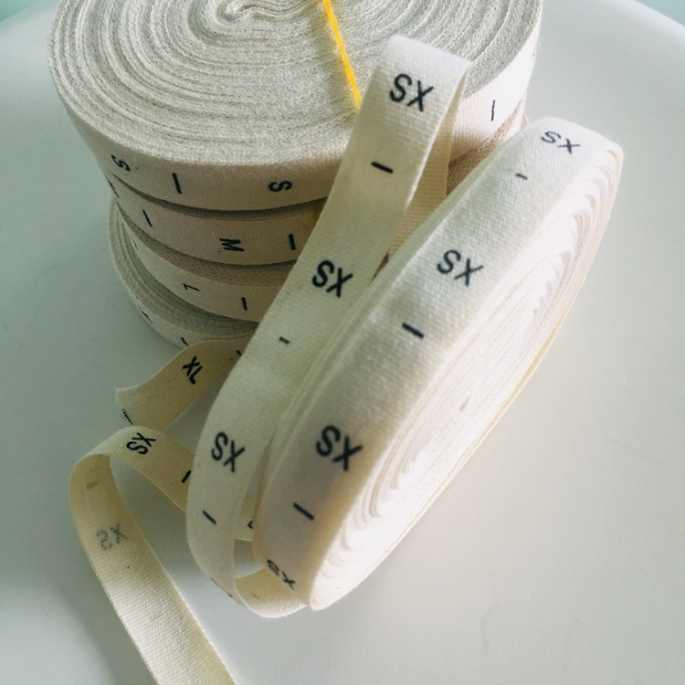 Wholesale In Stock Standard Cotton Size Labels for Clothing