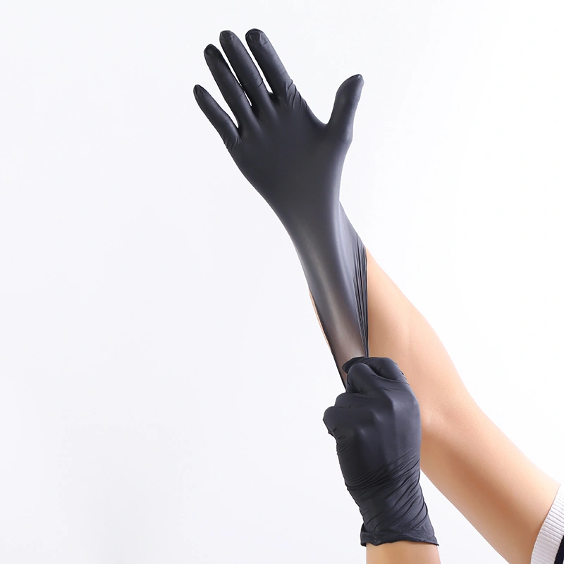 Disposable Tattoo Black Latex Glove