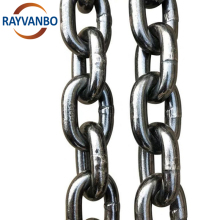 High-Strength Welded Iron Mining Chain: G80 Round Lifting Link - Black Mining Chain