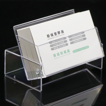 SUNSHING Clear Business Card Holder Plastic Storage Office Desktop Calling Card Case Transparent Name Trade Card Display