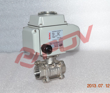 Stainless steel thread electric 2 way ball valve with electric mini