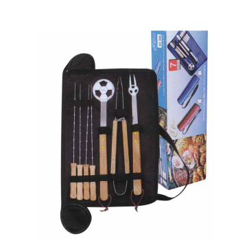 Set von 7 Stück BBQ Tools mit Fußballform