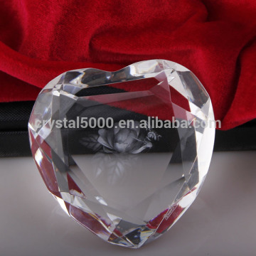 3d laser crystal heart model crystal