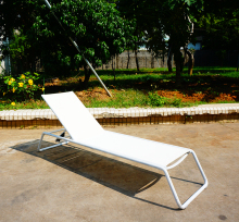 Aluminum Sling Reclining Beach Sun Lounger