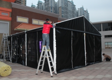 Guangzhou PVC Black Tent, Aluminum VIP Meeting Tent for Hiring