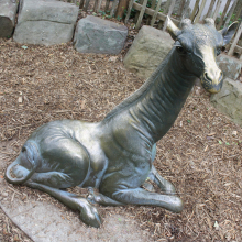 Outdoor Garden Decorative Metal Craft Bronze Baby Giraffe Statue