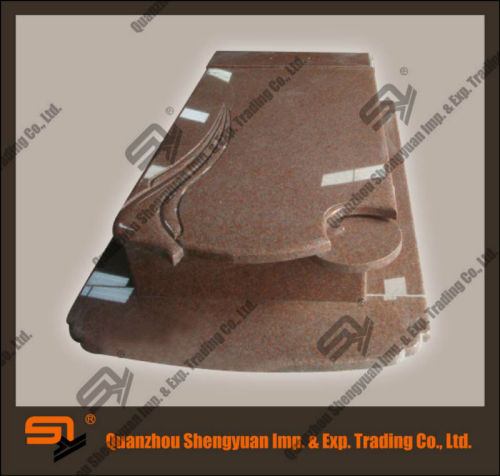 red granite stone tombstone decoration