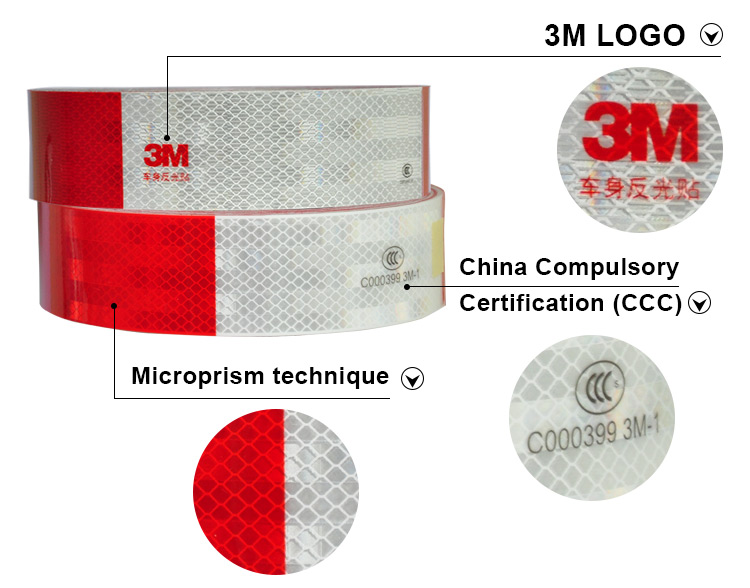 Car Adhesive 3M Clear Reflective Warning Tape Sticker Material for Roadway Safety