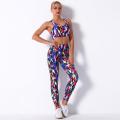 Digital Sublimatioun Gedréckt Yoga Hosen Set