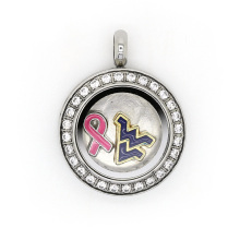 Mini locket with CNC crystal setting for girls